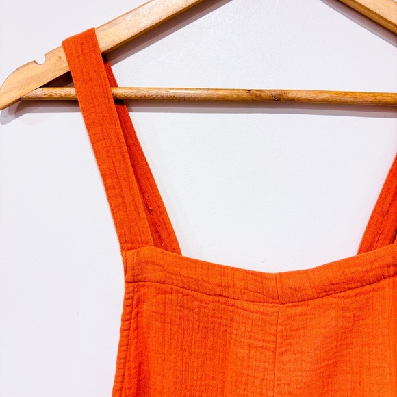 BILLABONG Orange cotton romper | relaxed beachy summer one-piece | Large * - Picture 5 of 10